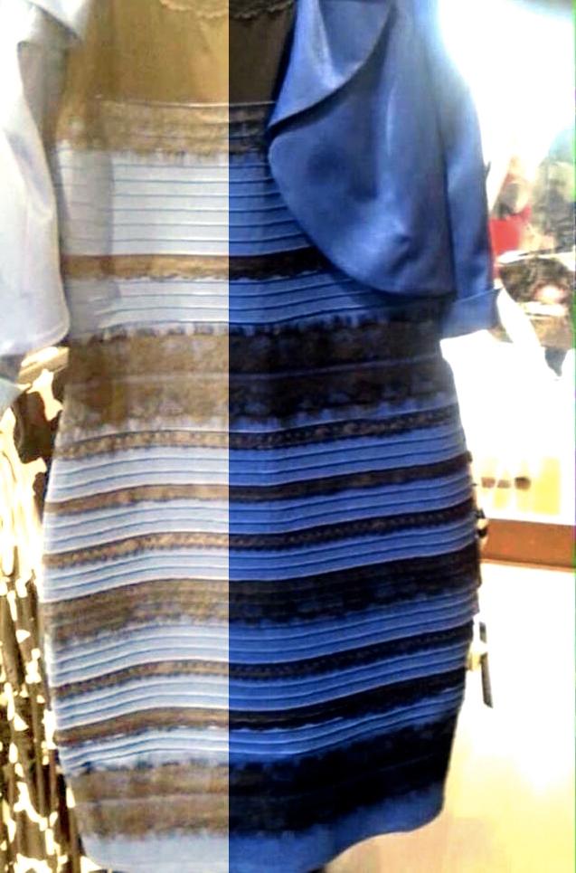 how to see black and blue dress