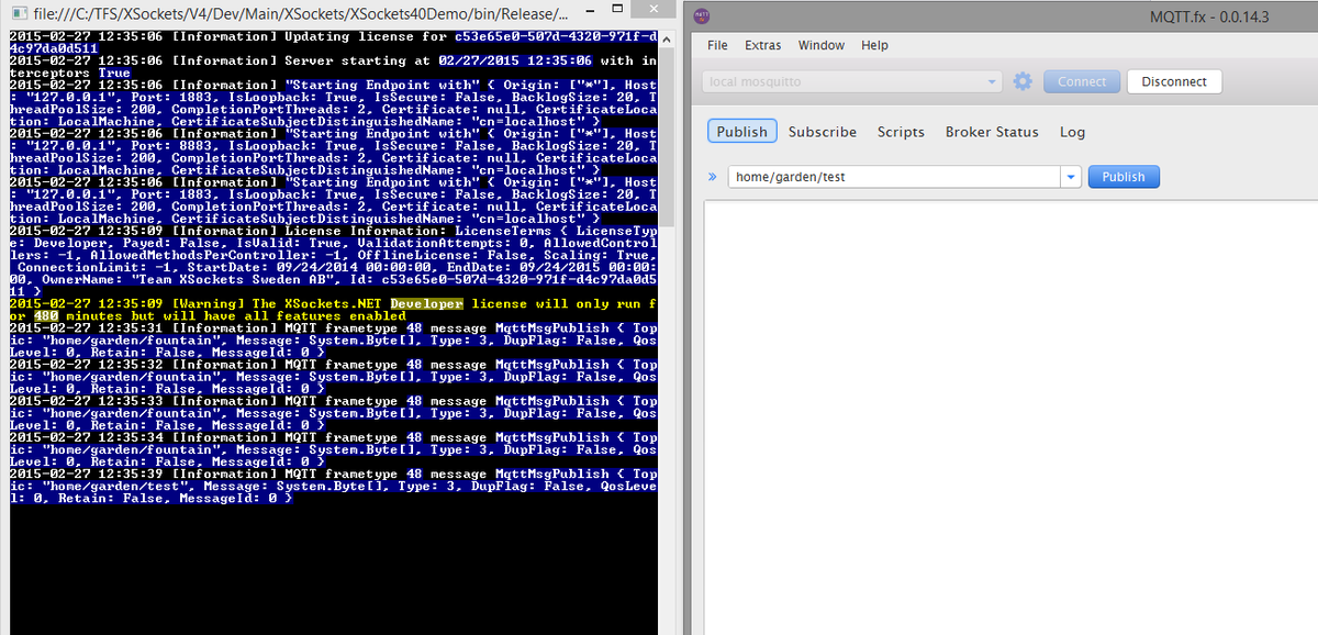 ulfbjo's tweet image. The work of @ppatierno makes my life easy! #MQTT in @xsockets via @GnatMQ
#IoT #CrossProtocol