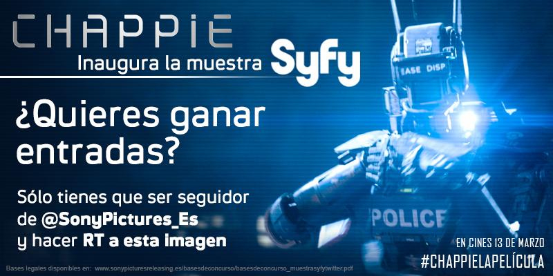sonypictures_es's tweet photo. ¿Quieres ver #ChappieLaPelícula antes que nadie?. ¡Participa y vente a la inauguración de la XII Muestra Syfy! http://t.co/ulNd7QqqUz