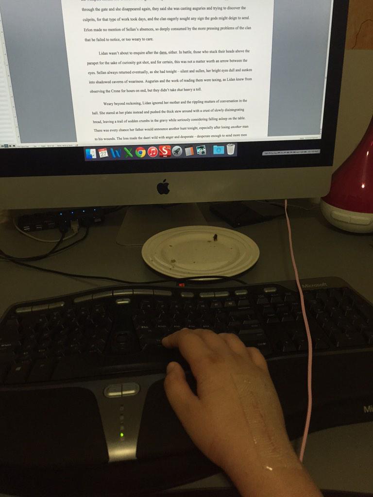 AliciaWanstallB's tweet image. ICYMI Twitters - I'M BACK, BABY!! Typing like a mofo with BOTH HANDS!! #BloodofHeirs is in #amwriting mode again!