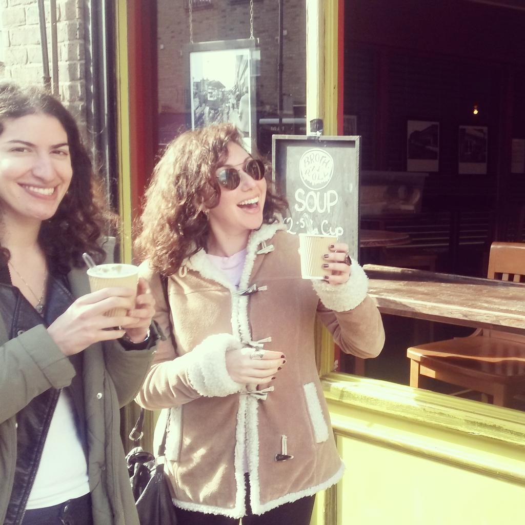 brothnroll's tweet photo. Happy customers hanging out in the sunshine.  Souperb day for a soup! @Broadway_Mkt @baroffbroadway http://t.co/Ys94sb2KTI