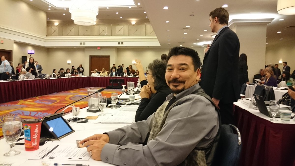 TYPE808's tweet photo. National #Inuit Leader Terry Audla President of ITK at start of National Roundtable in Ottawa. http://t.co/NE8b18879R