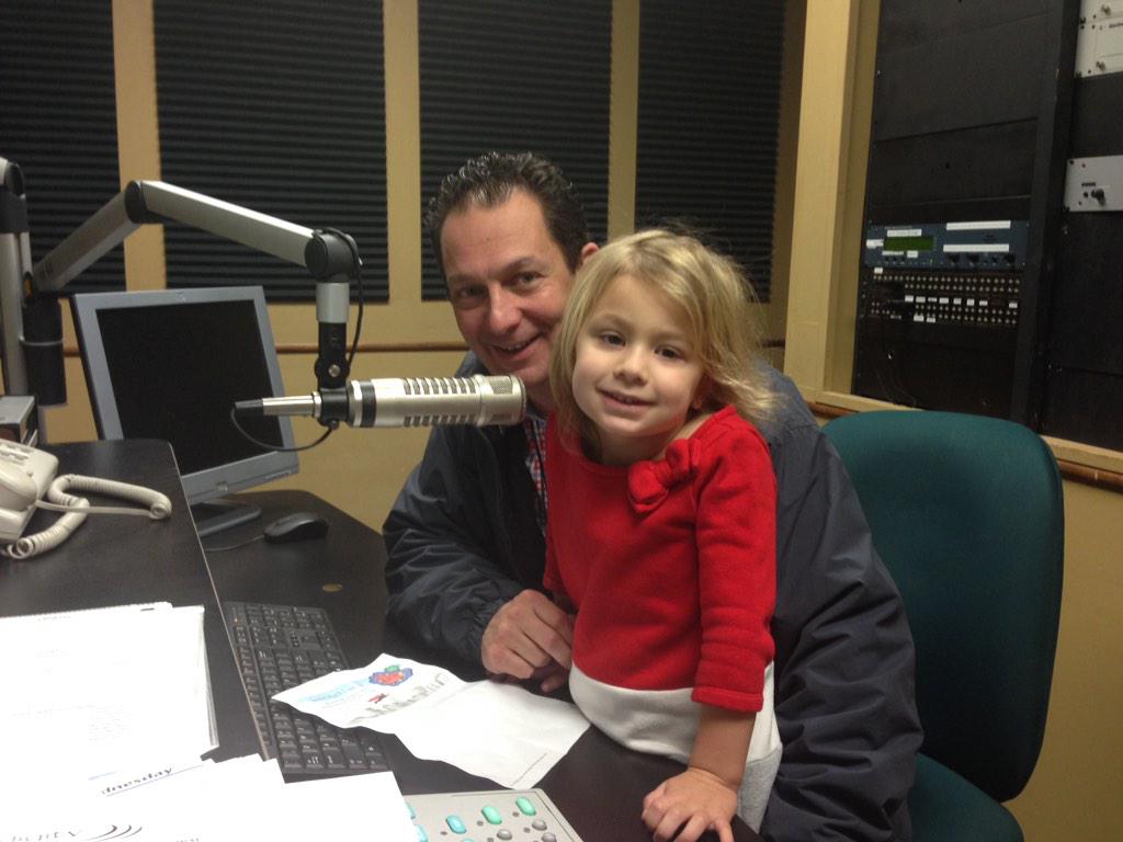 The next big @MiLB Promotions girl promoting @Pelicanbaseball on @WRNN995 this morning #dylan rocks!