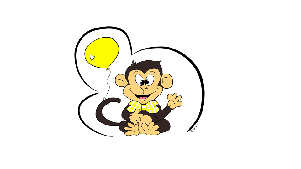 dappertails's tweet photo. How sweet is he? We think #monkey is as cute as can be! Add a name to this fun #art &amp; put him in your checkout cart! http://t.co/Kyg9rH1pkj