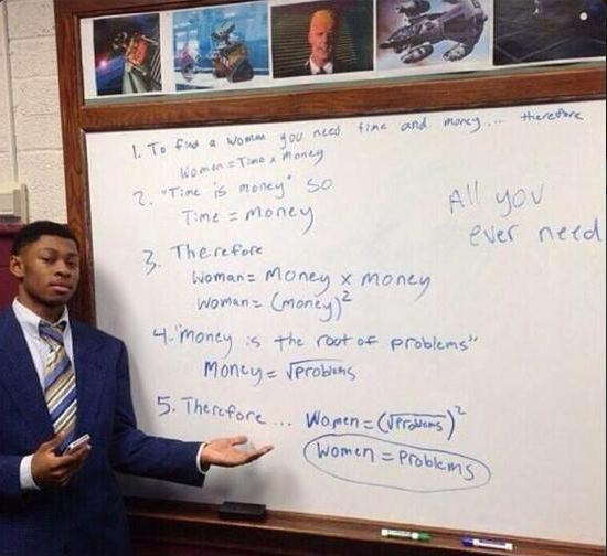 CauseWereGuys's tweet photo. This is why women = problems http://t.co/qHDvyKmOKD