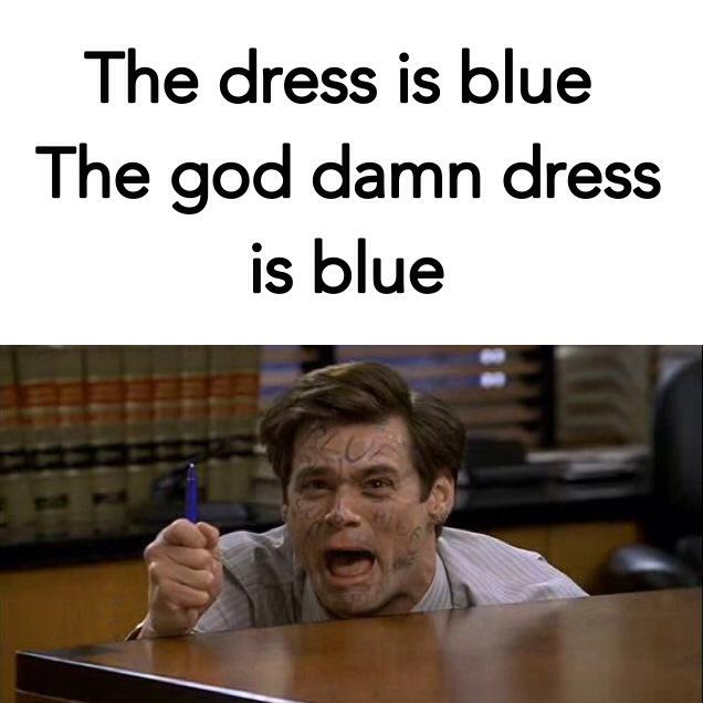 Magels3's tweet photo. I still see white and gold but they're saying its really black and blue @JimCarrey #stillconfused #TheDress #LiarLiar http://t.co/HWS7y5KTRW
