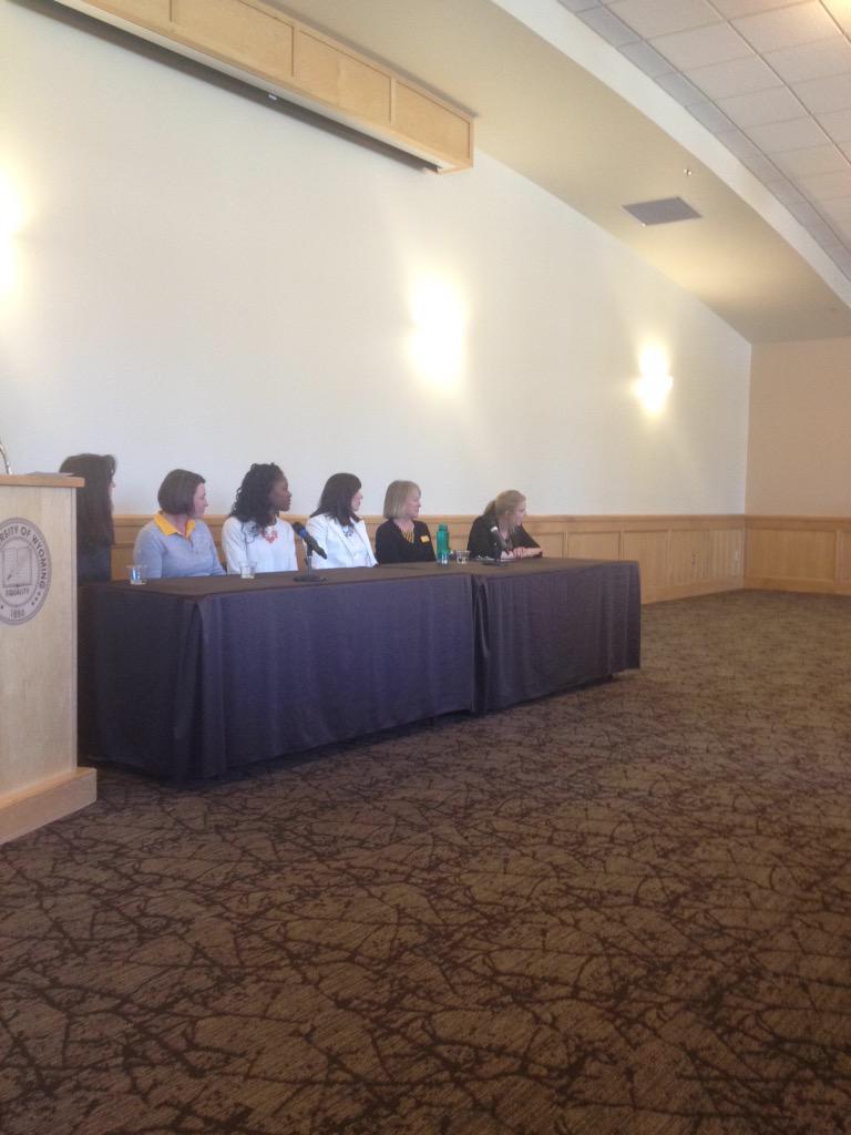 CacsUw's tweet photo. CACS Dir. Jo Chytka participates in a panel for National Girls and Women in Sports Day #NGWSD #gowyo @wyoathletics http://t.co/DOFRPE5YwQ