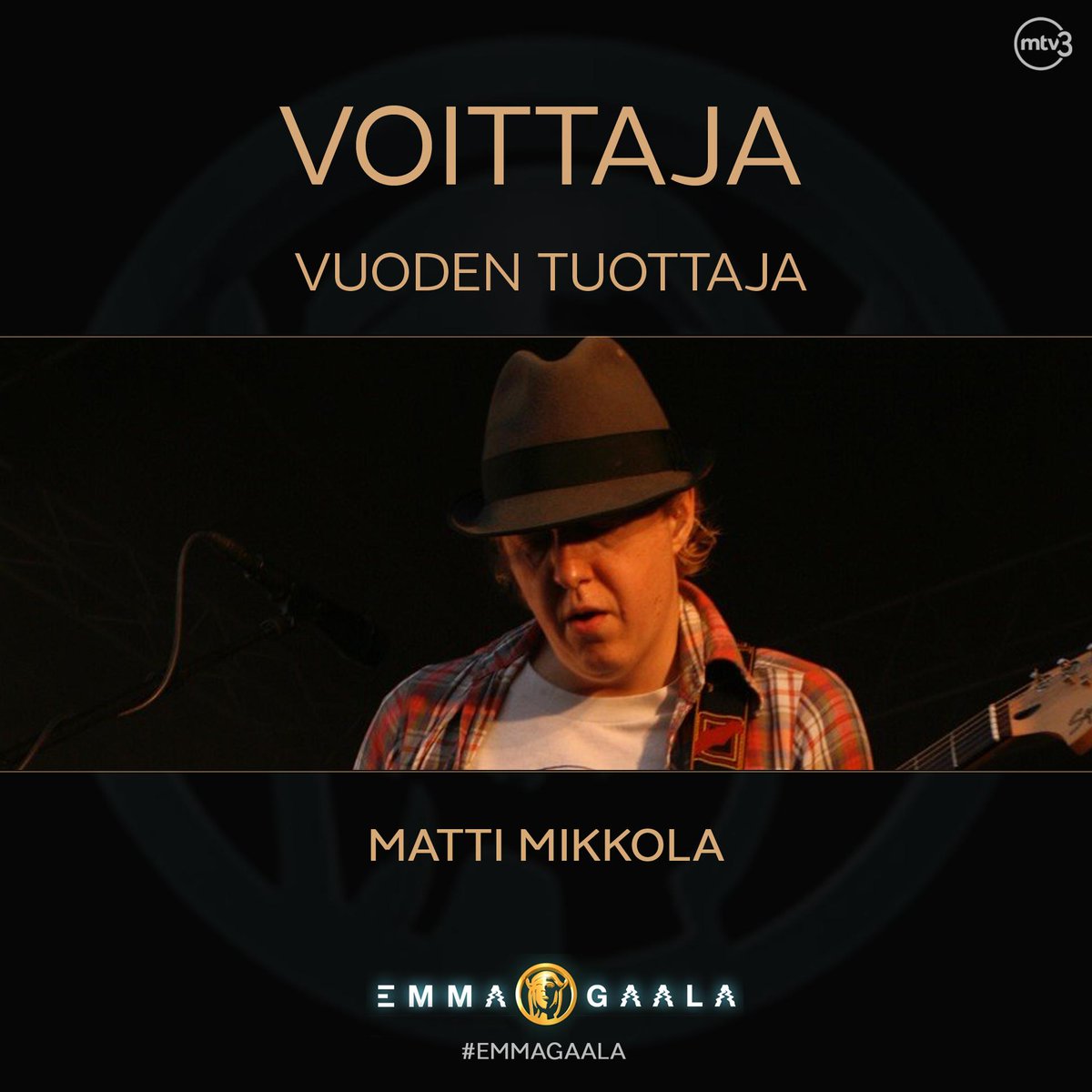 mtv3suomi's tweet image. Onnittelut Matti Mikkola, vuoden tuottaja! #emmagaala