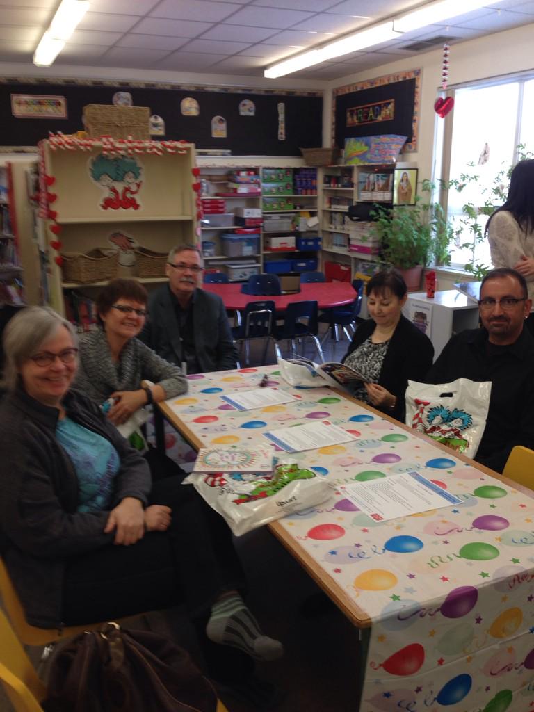 StMichaelCS's tweet image. United Way volunteers getting ready to read with St. Michael students.