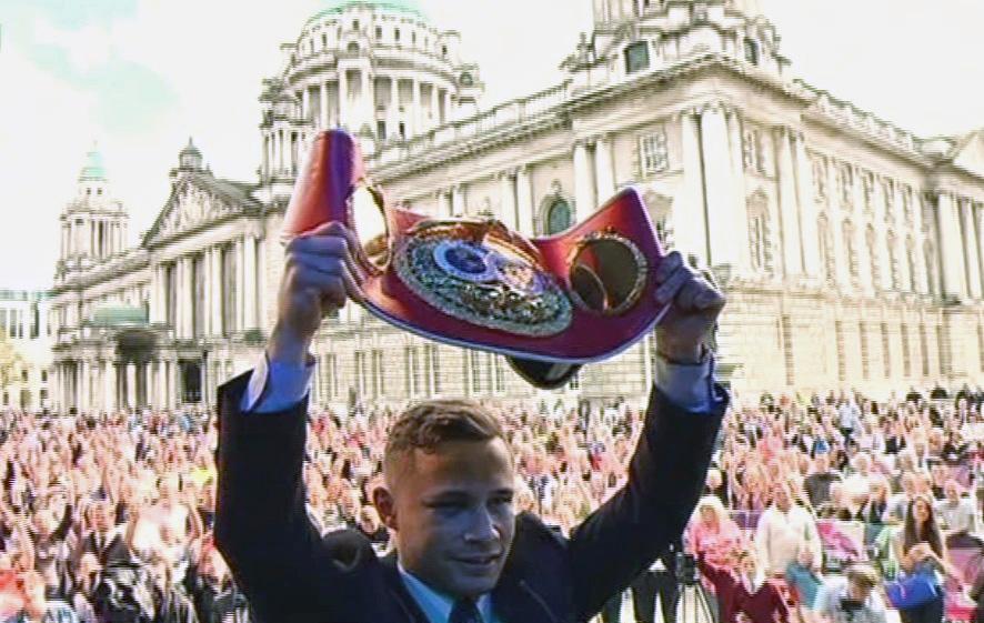 UTVArchive's tweet photo. Wishing @RealCFrampton all the best for tomorrow + @ClonesCyclone a #boxing birthday #FramptonVsAvalos #TeamJackal http://t.co/gOWoYxPPhm