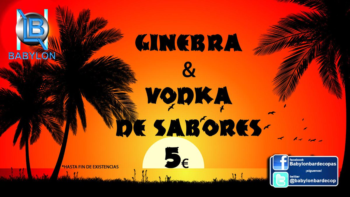 babylonbardecop's tweet photo. Prueba nuestra ginebra &amp; vodka de sabores http://t.co/8NE3rEpbj3