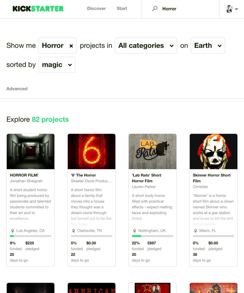 LabRatsHorror's tweet image. We're on the Kickstarter.com front page for horror! 3rd of all horror projects ON EARTH!!! C'mon, go visit it!