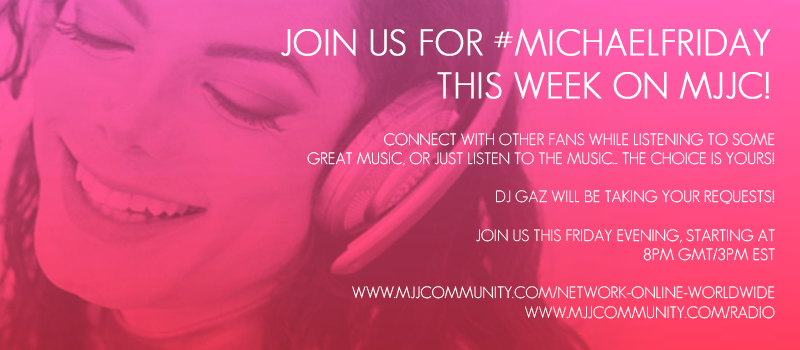 MJJCommunity's tweet photo. Join us for #MichaelFriday Tonight Only on MJJC-NOW #MJJCRadio & Chat- http://t.co/vJedD65BFf, http://t.co/eCeyScZYPO http://t.co/03hqASbJ6i