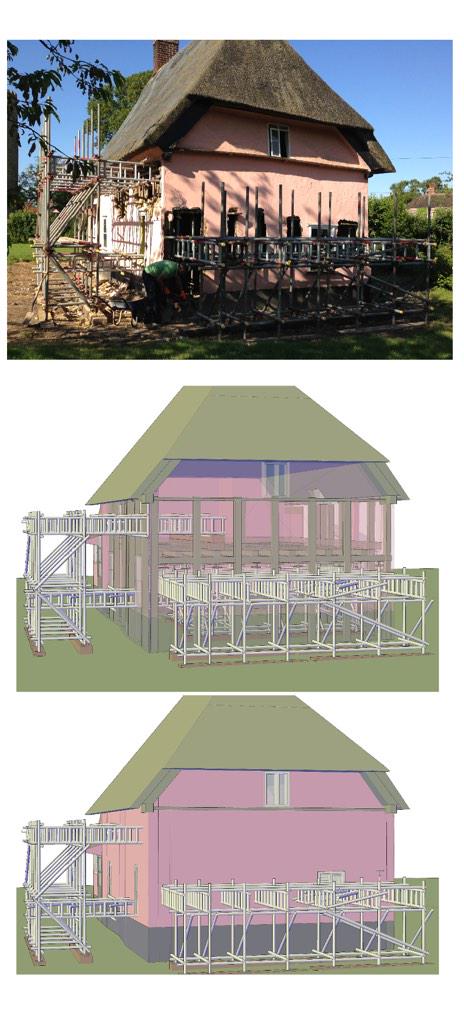 Previous project this week is a temporary support job to a thatched South Norfolk cottage.... 1/3 (View 1 of 4)