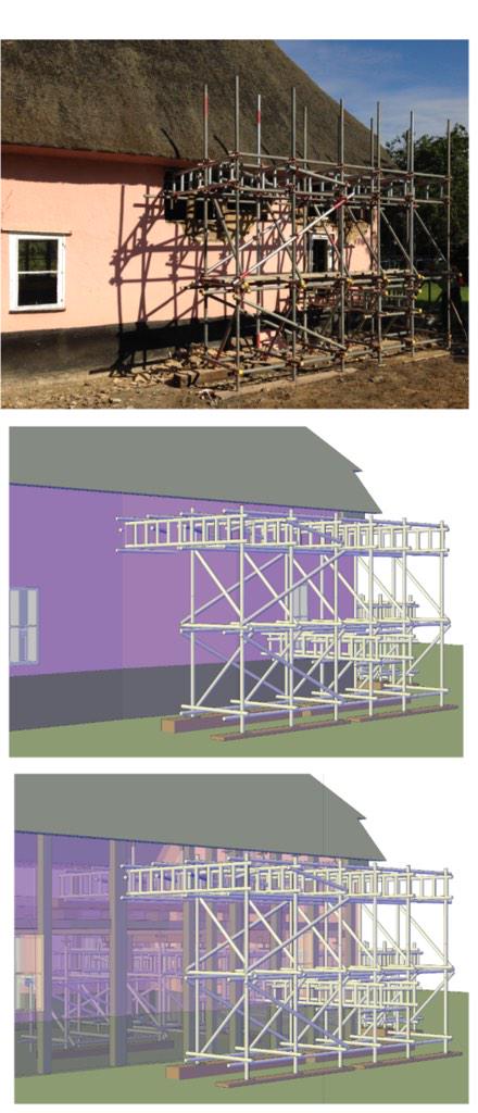 The cottage required remedial substructure work and the scaffold designed supported... 2/3 (View 2/4)