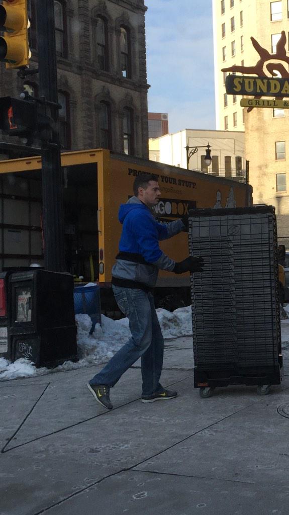 BungoboxGR's tweet image. Another happy customer.  Couple hundred boxes for Reno job at the Waters building in GR.