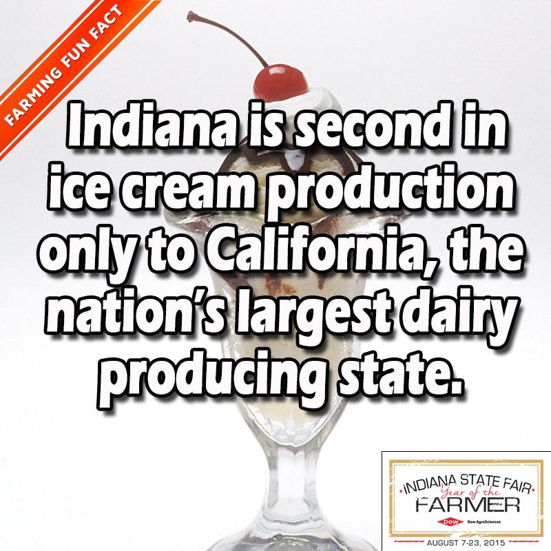 Yum! Here's today's delicious #FarmingFunFact ! Now... Ice scream! <a href="/DowAgroUS/">Dow AgroSciences US</a> #Yrofthefarmer #Indy #Farming #food