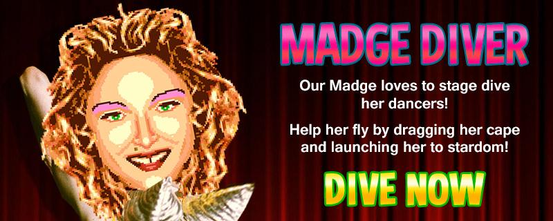 No more #thedress or #kanye stuff -  play #MadgeDiver - help #Madonna stage dive her dancers! madgediver.com