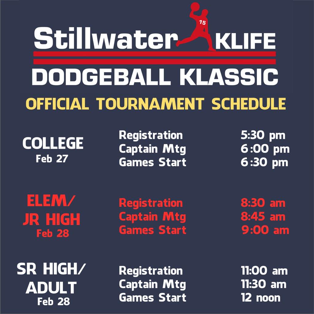 stillyklife's tweet image. KLIFE DODGEBALL IS HERE!

Check out our official schedule. Note the new times for Sat. Can't wait to see yall there!