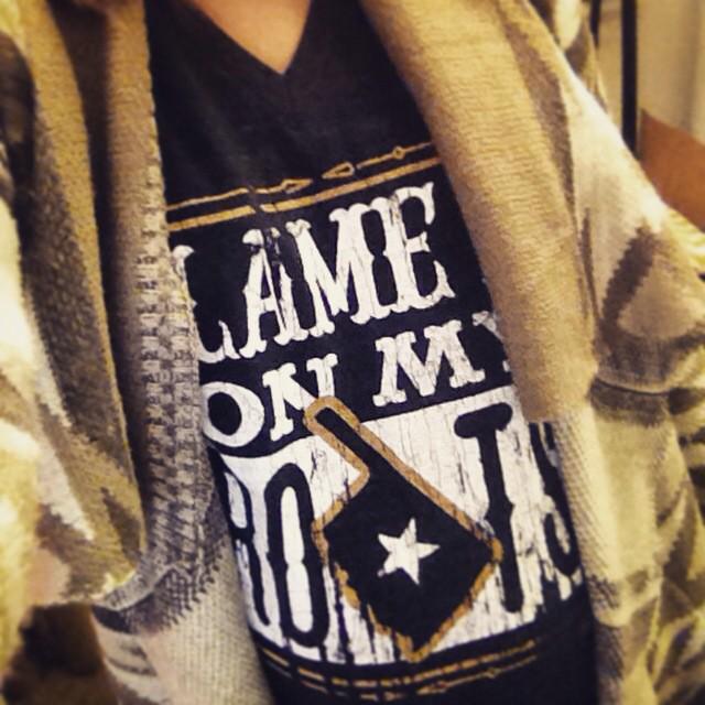 dixie_pearl's tweet image. Brrr! Cozy in my Dixie Pearl Boutique tee and Aztec sweater! Order your tee online at dixiepearlboutique.com #okmade