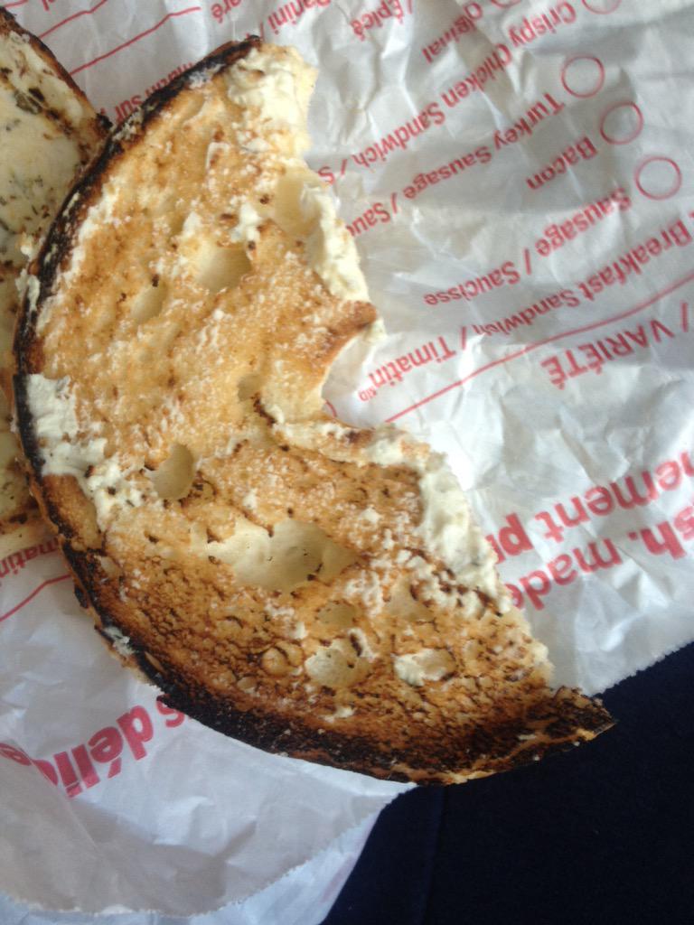 AdamForstner's tweet photo. There are two sides to every bagel . And this side doesn't have any fuckin cream cheese on it http://t.co/NIYY6LYvgF