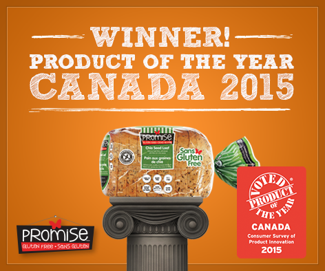 Our Promise Gluten Free Chia Loaf was named the Product of the Year in Gluten Free Foods! bit.ly/1866GEE