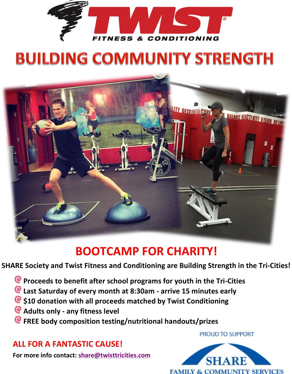 Exercise this wknd? Join us tmrw <a href="/twistpoco/">Twist Poco</a> for a fun morning class to support @SHAREFamily After School Programs