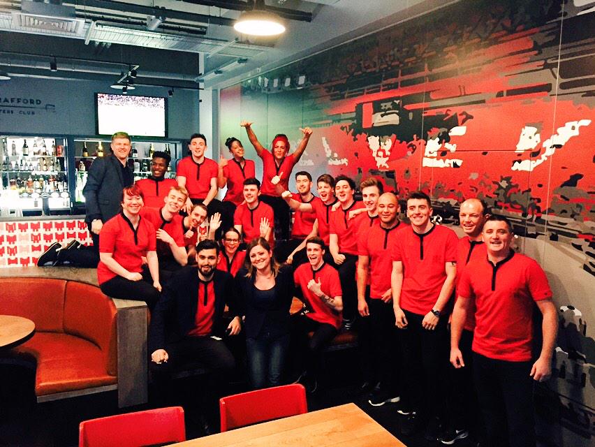 hotelfootballuk's tweet photo. Old Trafford Supporters Club open NOW!! Cold Beer, top tunes....we're ready for you! http://t.co/ubl6LfLCGJ