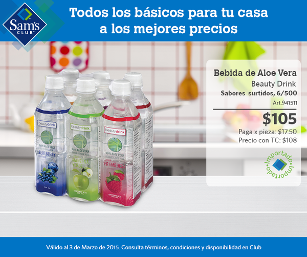 Tu sabor favorito con todos los beneficios del aloe vera, imposible no  mantenerse hidratado