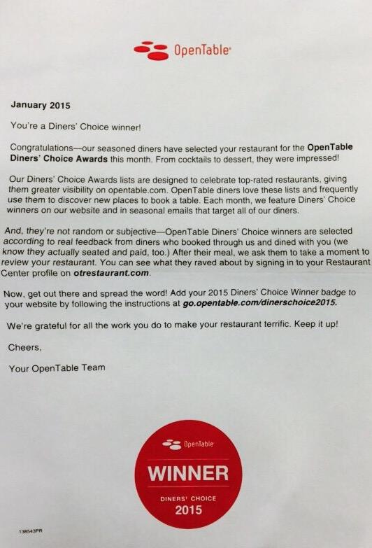 LavaDiningYYC's tweet photo. We are super happy our diners love and support Lava Dining, made us the Winner of Diner Choice 2015 #thankyou #yyc http://t.co/SxclN6uSEZ