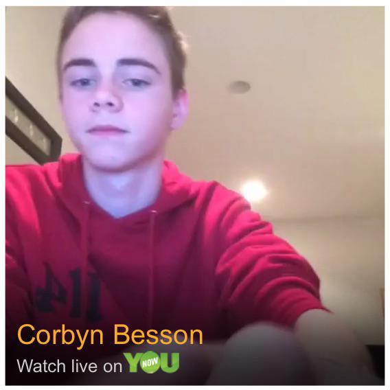 obeybesson's tweet photo. I don't always watch live shows, but when I do, I watch @corbynbesson on @YouNow. http://t.co/40KJ3sY1in http://t.co/3cdeKNVpKW