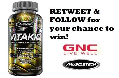 #Contest - Retweet & Follow for your chance to #win 150 caplets of @MuscleTech #Vitakic! #giveaway #multivitamin