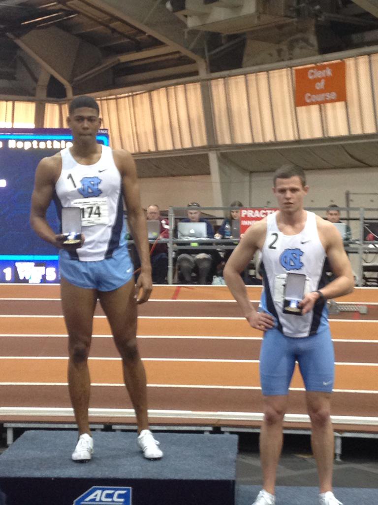 Proud of you, <a href="/RyanRamseyUNC/">Ryan Ramsey</a>. RT @unctrack_field: Haley &amp; Ramsey on the podium after going 1 and 3 in the heptathlon.