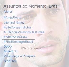 lindiceOliver's tweet photo. Que música Que novela Que Fandom do Caralho mesmo Olha aí nos Trends ! #Sortilegio88 #FinalSortilegioBrasil http://t.co/xVqFNYWMf9