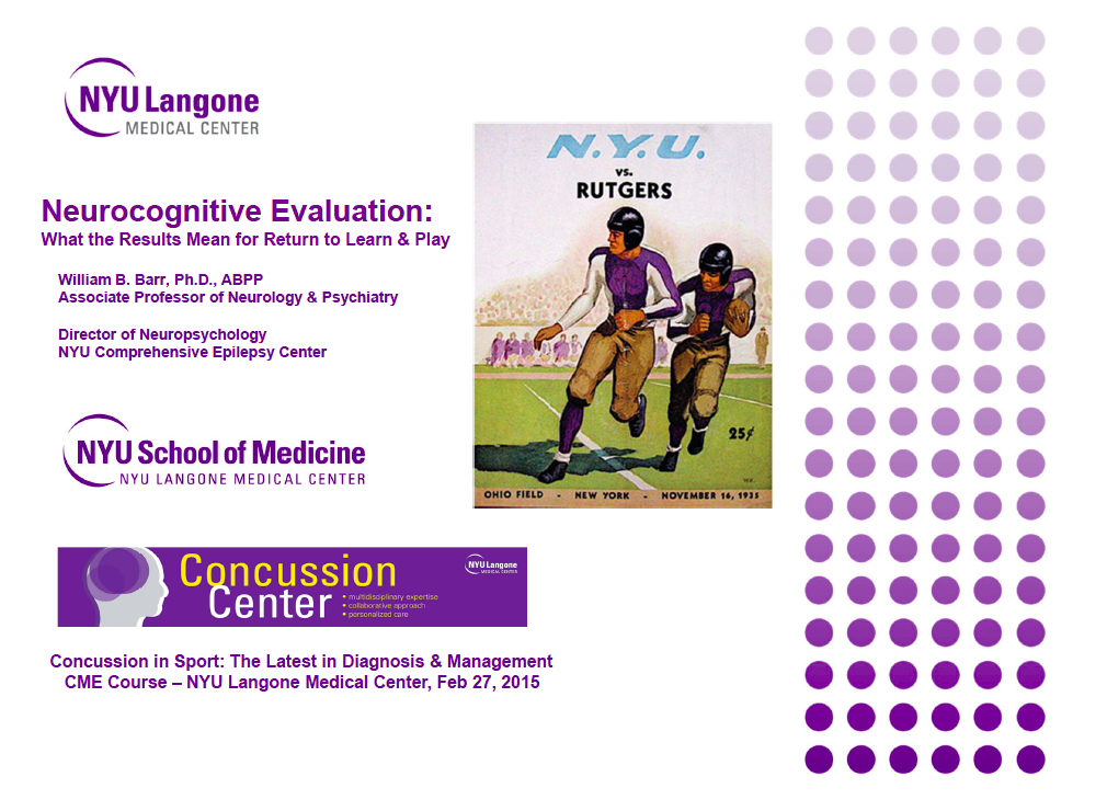 DPT2Go's tweet photo. Wonderful to see @WB_BARR Director of Neuropsychology @NYULMC discuss the Neurocognitive Evaluation
#NYUBrain http://t.co/t45ZkmzJrw