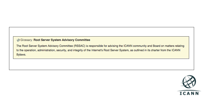 ICANN's tweet photo. Seen #ICANN use the acronym #RSSAC? Learn all about the Root Server System Advisory Committee: http://t.co/x4my5YoBGj http://t.co/hE20fWGoLT