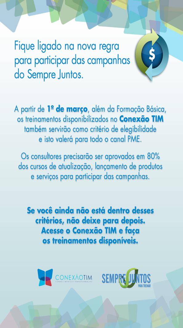 ritaborges77's tweet photo. Muita atenção ao novo critério de elegibilidade das campanhas Sempre Juntos. http://t.co/gP3E5oR8yD