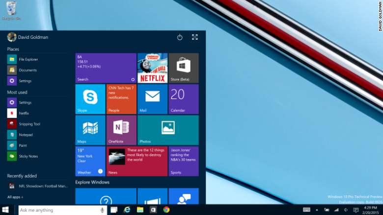 CNNBusiness's tweet photo. Finally! A Windows upgrade that you'll really love http://t.co/CpjtYeMbfG http://t.co/hBKBgKhfFf