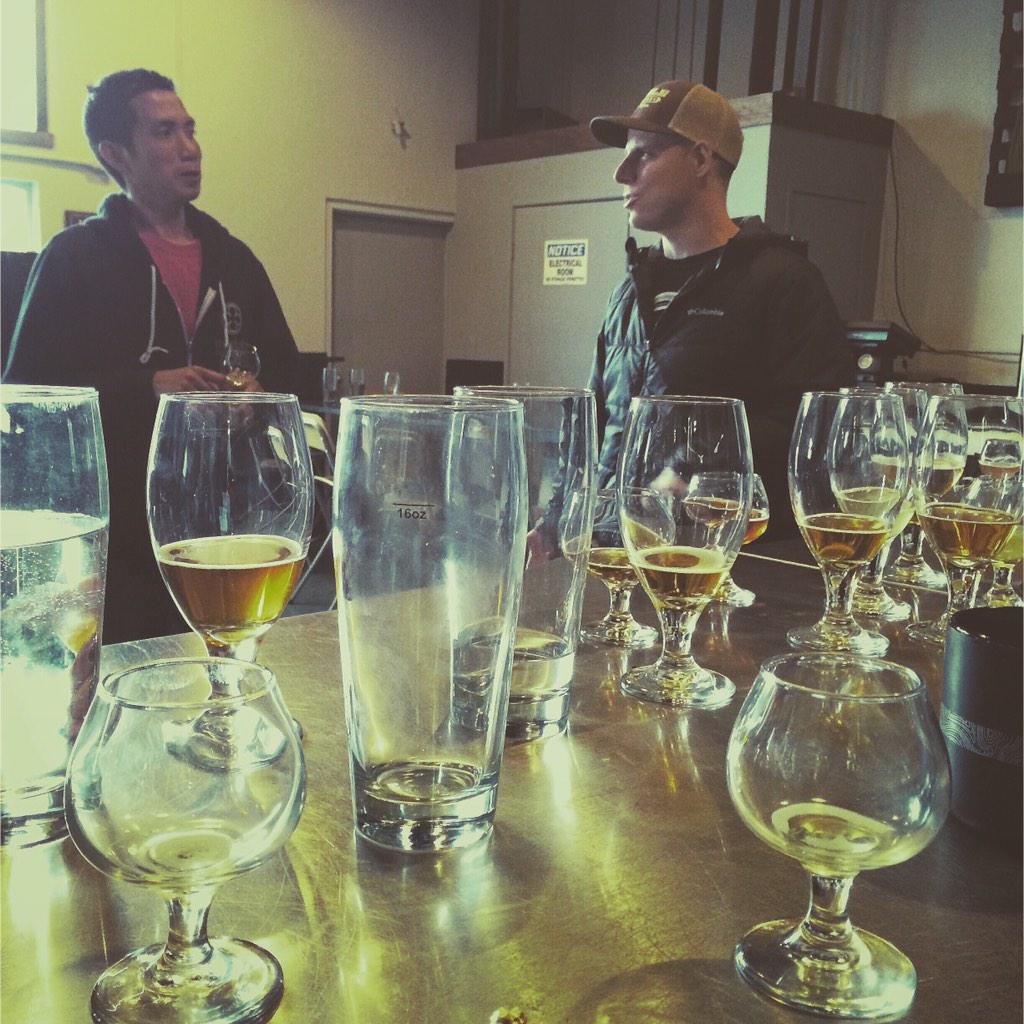 monkishbrewing's tweet photo. I promise we are collaborating... #craftbeer #labeer #bpla #monkishbrewing #noblealeworks @NobleAleWorks http://t.co/byk92UCfwI