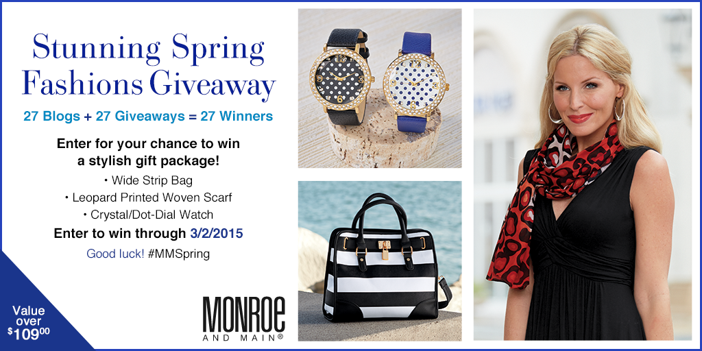 CinnyBBS's tweet photo. 27 #Gorgeous @MonroeandMain #MMSpring #fashion #accessories prize pack #giveaways! http://t.co/JMzPWQOwPx #ad #style http://t.co/by2Ln686KQ