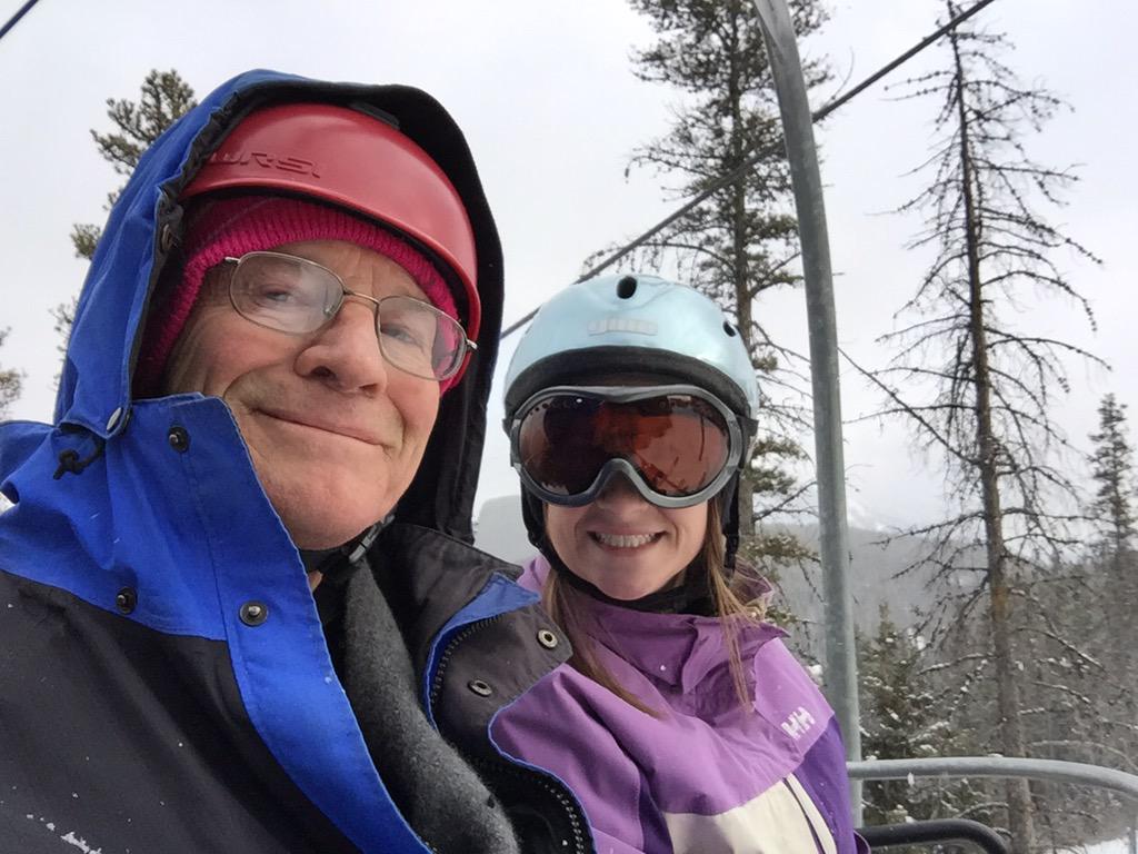 JimOlverTBC's tweet image. Happiness is being on a broken a ski lift with your daughter @OlverLC @MtNorquay