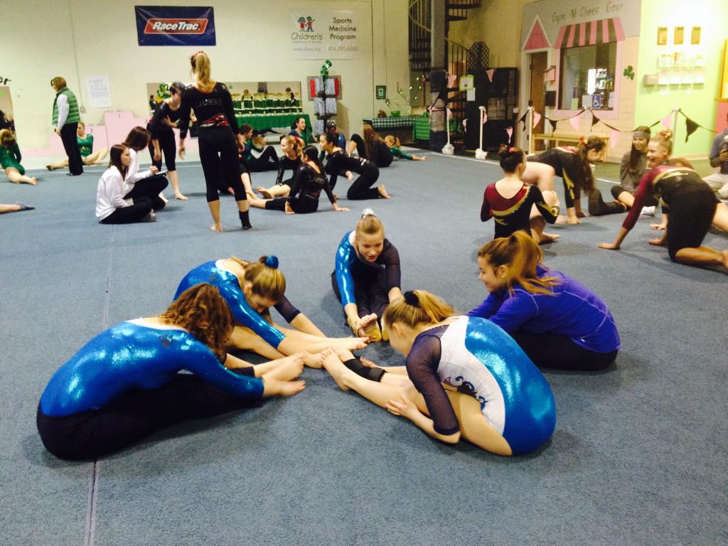PopeGymnastics's tweet photo. First meet of the season tonight in Woodstock! Goooo Gymhounds! http://t.co/VKaSnrbY3N