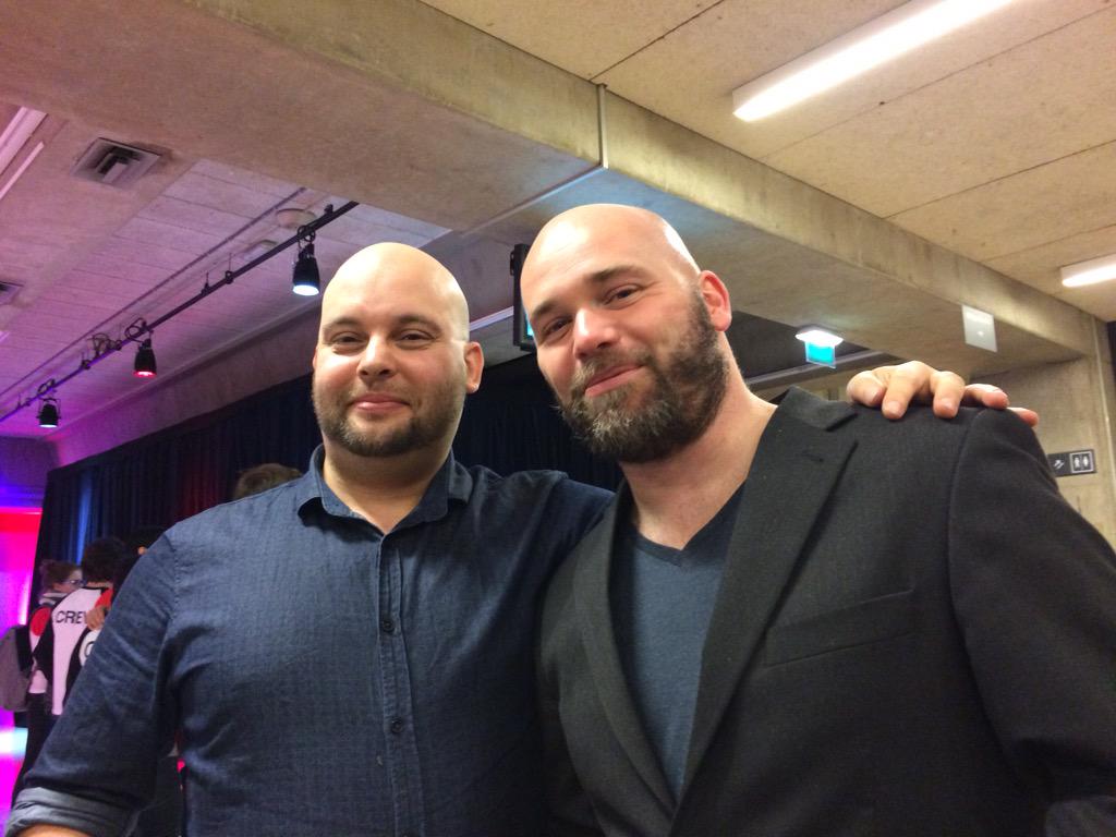 RolfHut's tweet photo. .@SotoyKoel en @MichelFrijns long lost twins? @TEDxDelft #TEDxDelft http://t.co/I6dVB9dhfb