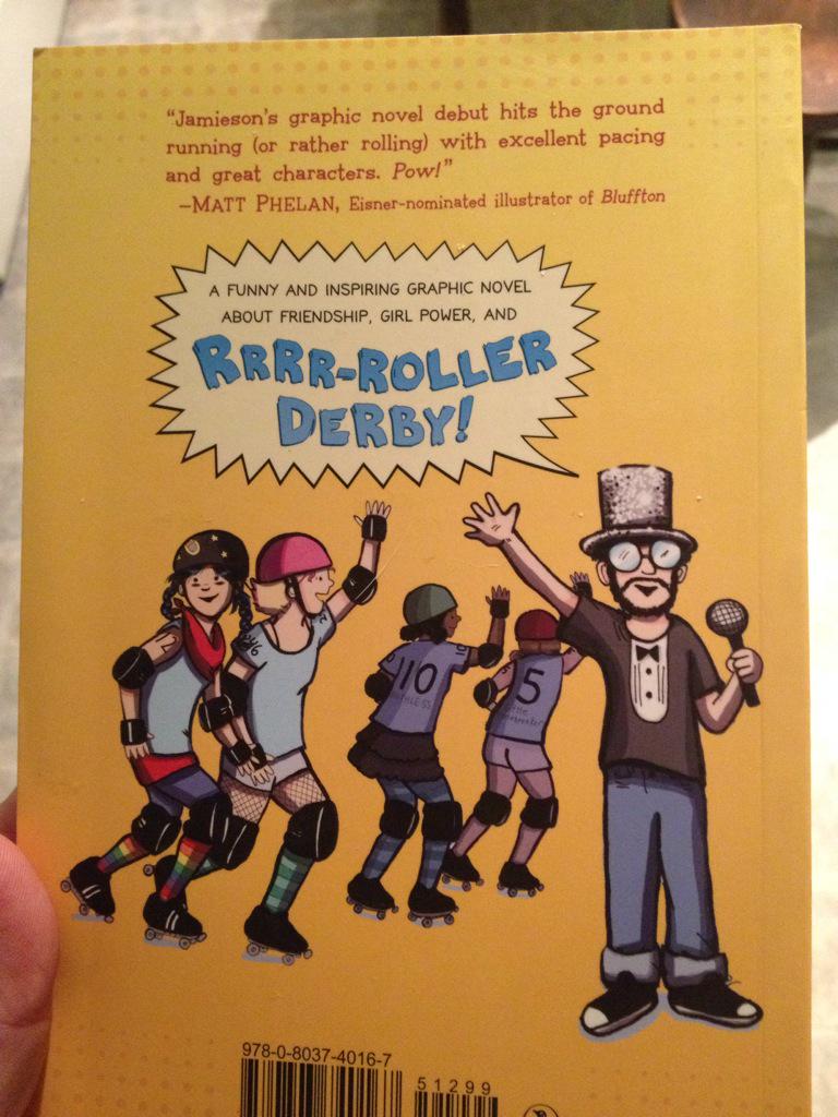 colbysharp's tweet photo. #bookaday Roller Girl by @JamiesonV. Wow! I wish I could mail this book to every SMILE reader I have ever taught. http://t.co/0zGT310Uii