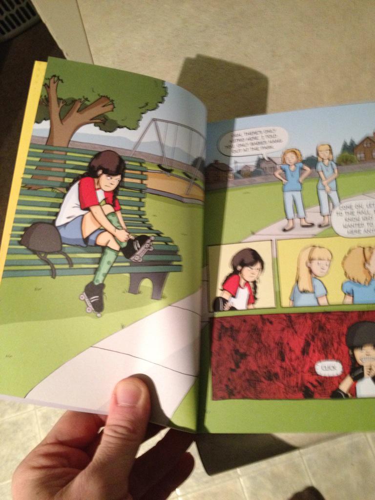 colbysharp's tweet photo. #bookaday Roller Girl by @JamiesonV. Wow! I wish I could mail this book to every SMILE reader I have ever taught. http://t.co/0zGT310Uii