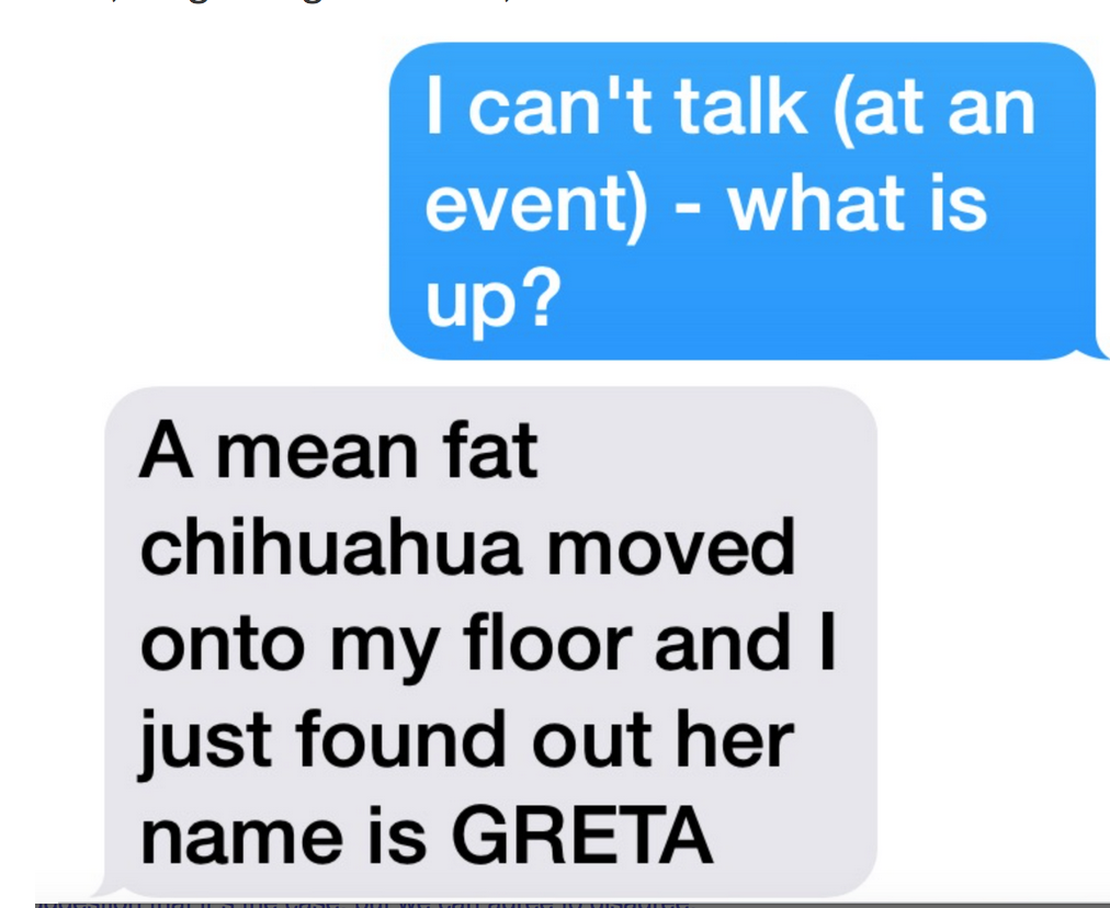 check out my text exchange today with a relative who kept calling me like there was an emergency