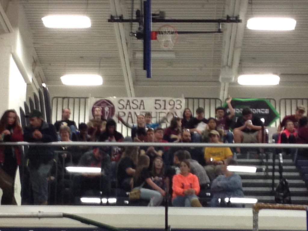 jbarnesmi's tweet photo. @frc5193 Pantheon cheering their butts off at Standish Regional @FRCTeams #omgrobots http://t.co/BsSeAfP4TN