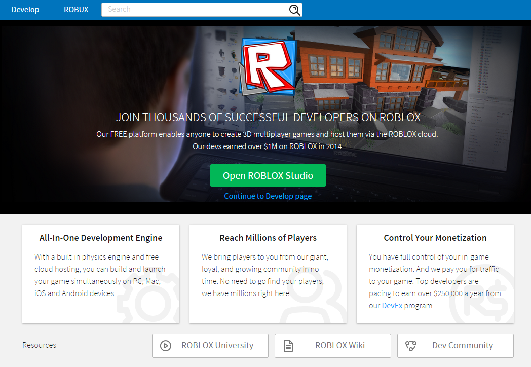 Matthew Dean On Twitter Roblox Customized The Develop Page For New Users Log Out To See It Http T Co Ghxzxqzwlh Http T Co Ghsazbexbk - develop roblox studio