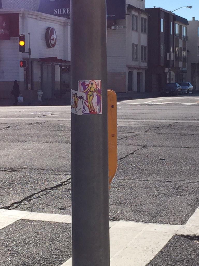 cat_called's tweet photo. Babes on Geary ;) #streetart http://t.co/KL5NvHtI5L