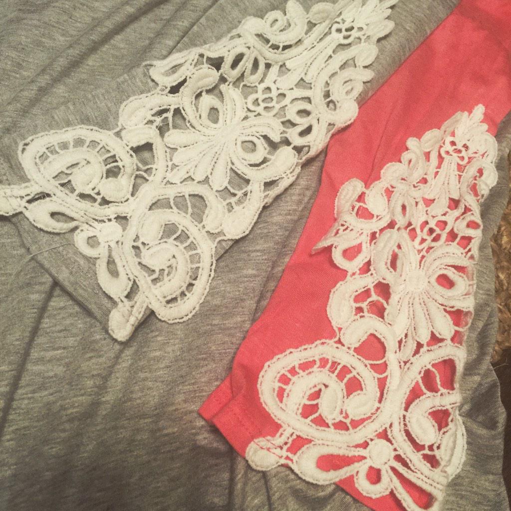 JCOutpost's tweet image. RESTOCK alert! grey crochet sleeve is back in grey and coral now too! $27.99 at jcoutpost.com #JCOutpost